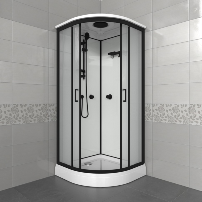 Душевая кабина Triton Прайм-Блэк-Вельвет А 90х90 низкий поддон